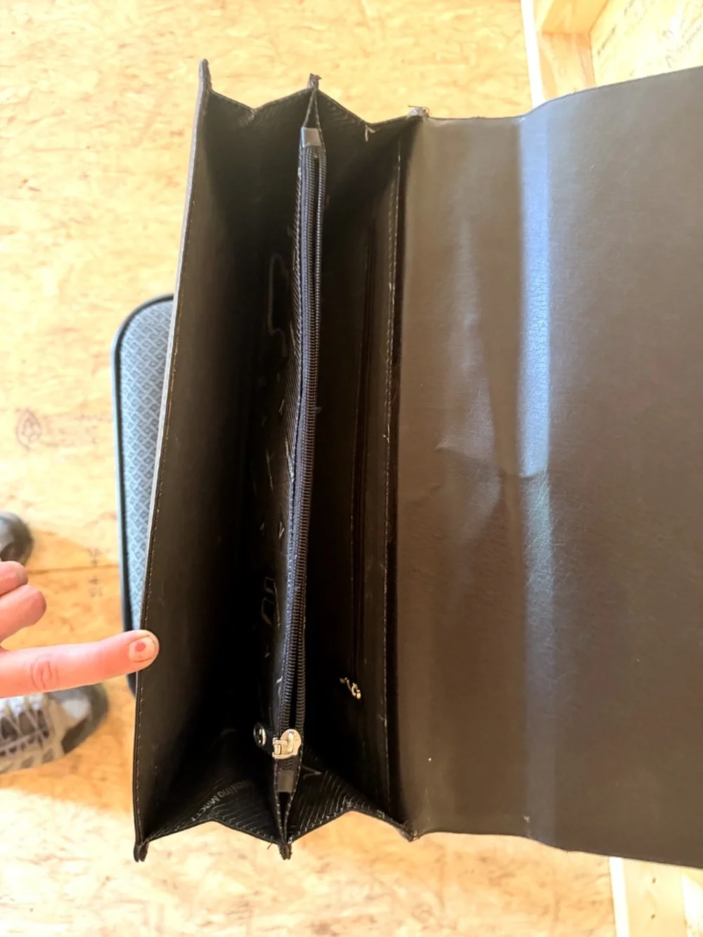 Vintage Italmoda Leather Italy Black Briefcase Portfolio